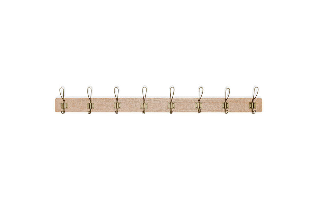 Ankita Mango Wood Iron Hooks Natural Antique Brass Large