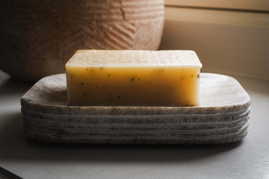 Asana Marble Soap Dish Grey