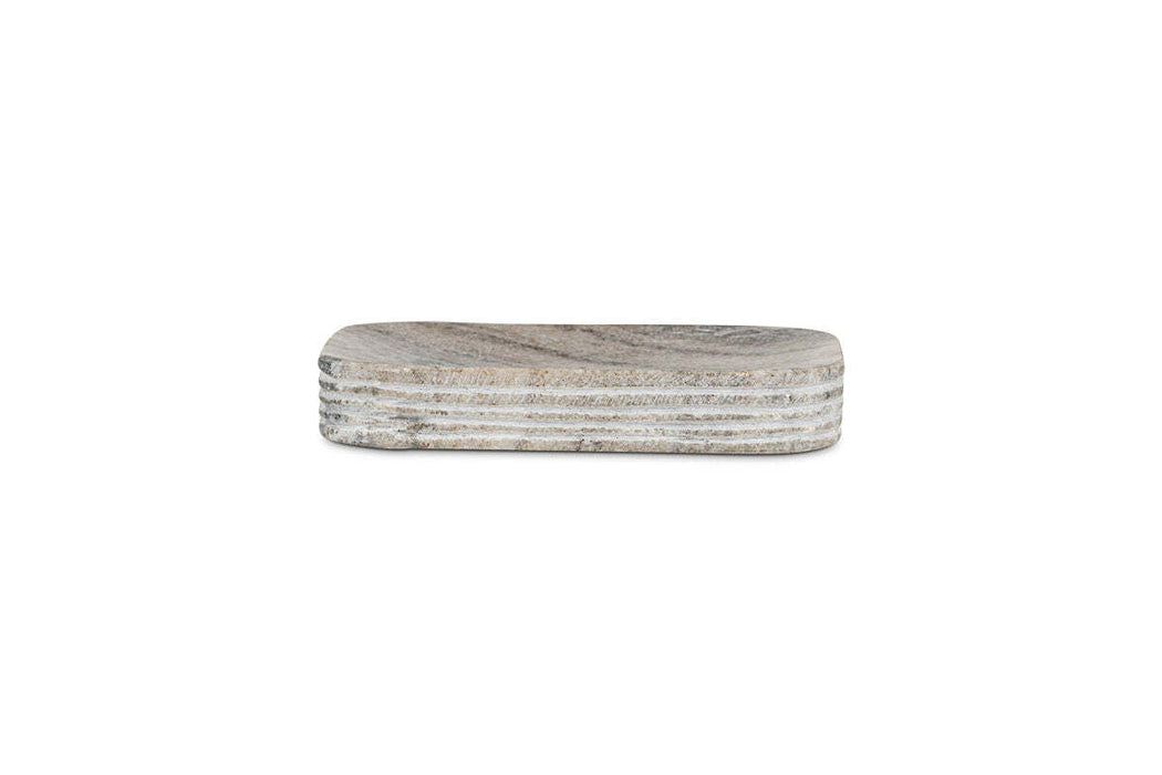 Asana Marble Soap Dish Grey