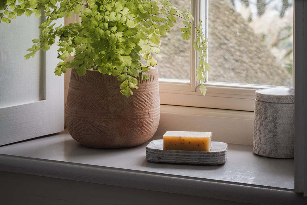 Asana Marble Soap Dish Grey