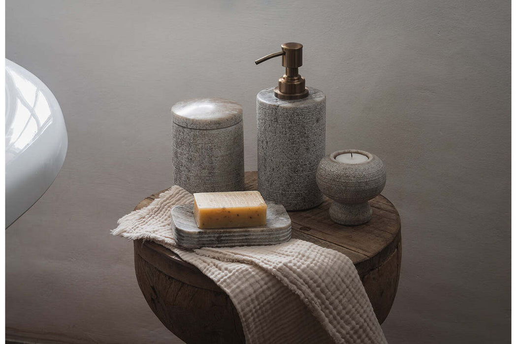 Asana Marble Soap Pump Grey