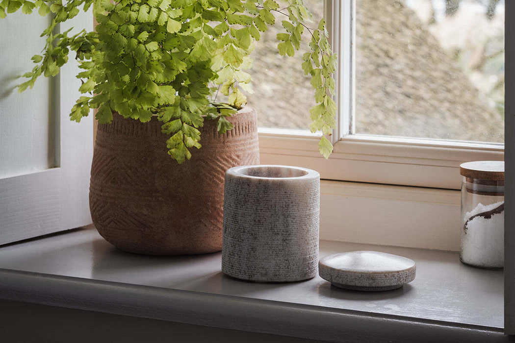 Asana Marble Storage Jar Grey
