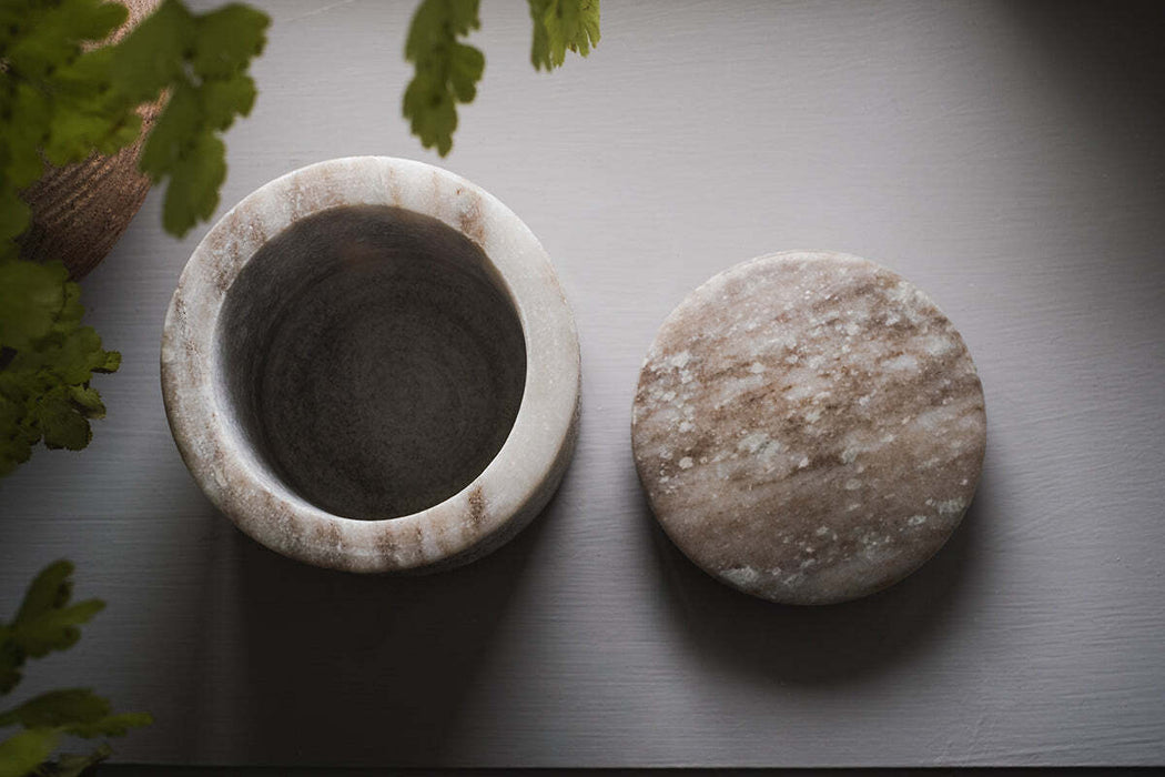 Asana Marble Storage Jar Grey