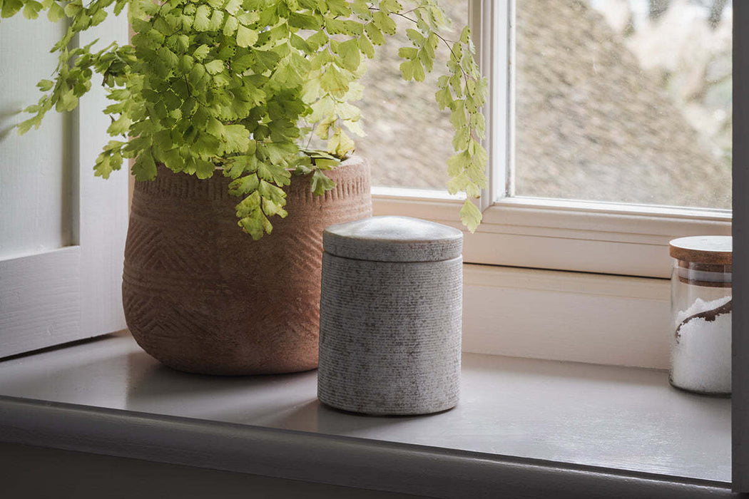 Asana Marble Storage Jar Grey