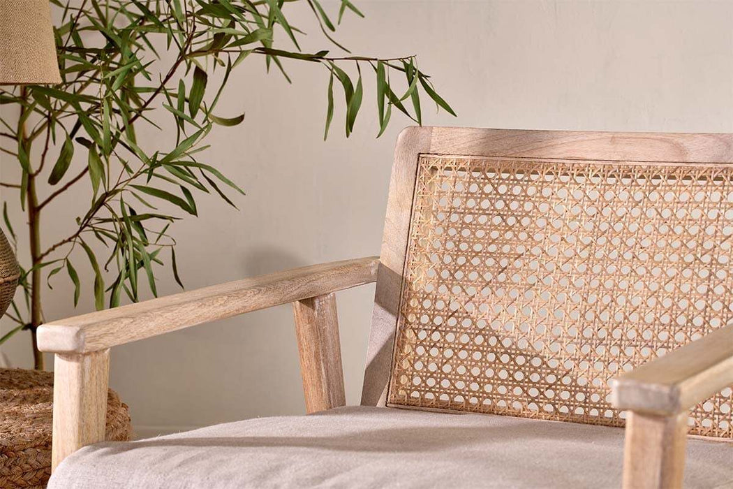 Atri Mango Wood Cane Occasional Chair
