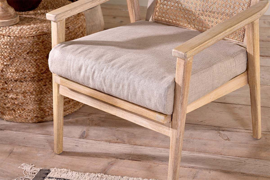 Atri Mango Wood Cane Occasional Chair
