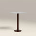 Rafferty 2 Seat Square Bar Table | White Marble & Walnut