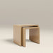 Barney Set of 2 Rectangle Nesting Side Tables | High Gloss Taupe