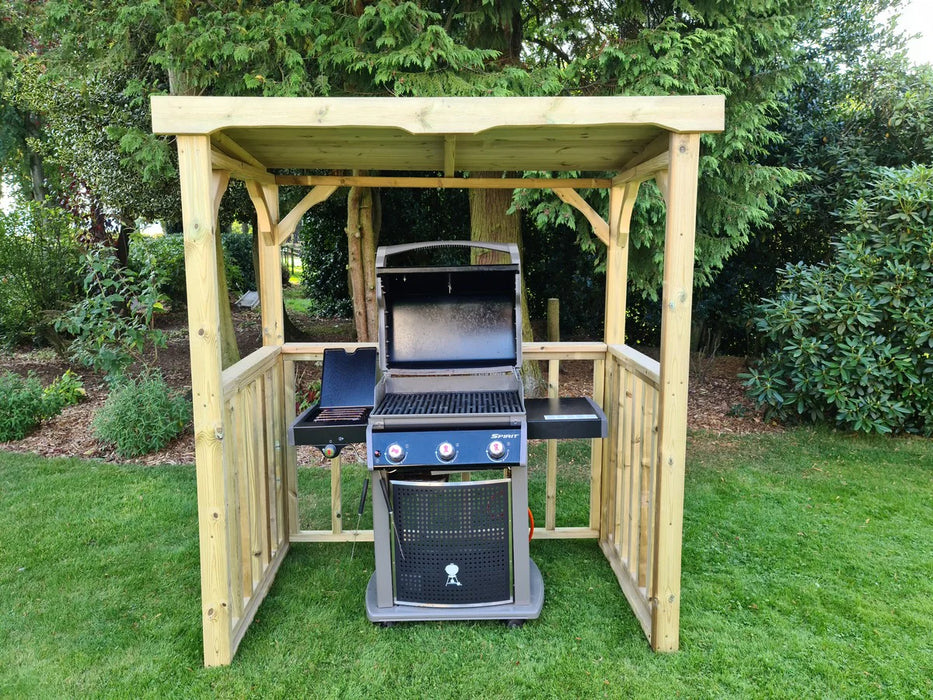 The Emily BBQ Shelter Heavy Duty Premium Redwood Outdoor Shelter