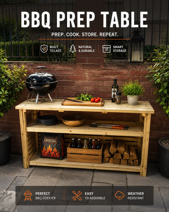 Heavy Duty BBQ & Pizza Creation Station  Outdoor Cooking Workspace
