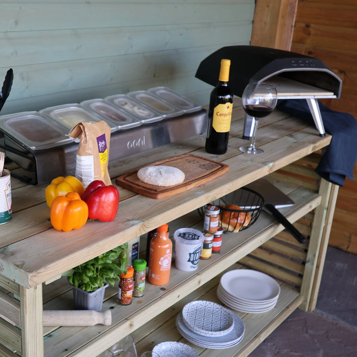 Heavy Duty BBQ & Pizza Creation Station  Outdoor Cooking Workspace