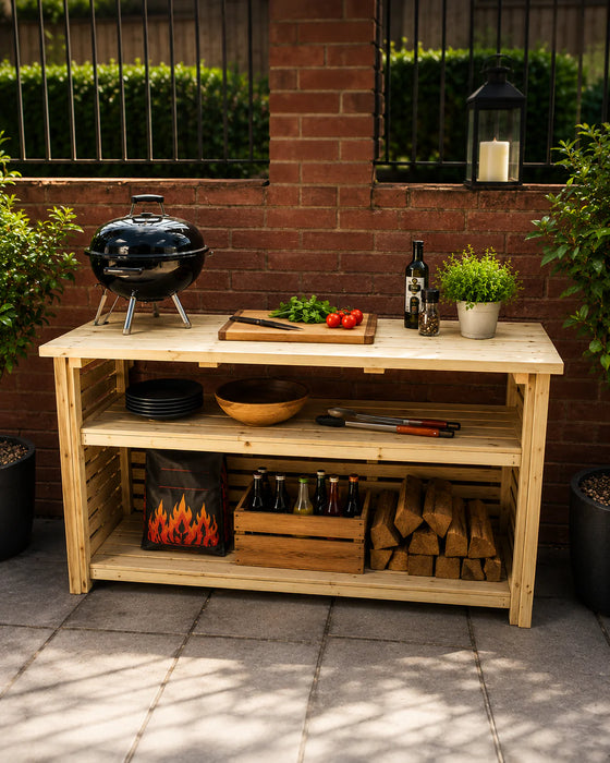 Heavy Duty BBQ & Pizza Creation Station  Outdoor Cooking Workspace