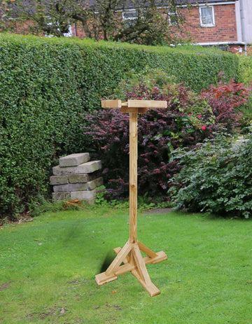 Handmade Wooden Bird Table Redwood Pressure Treated Garden Feeder
