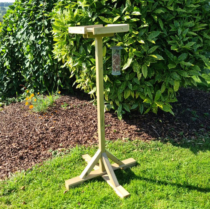 Handmade Wooden Bird Table Redwood Pressure Treated Garden Feeder