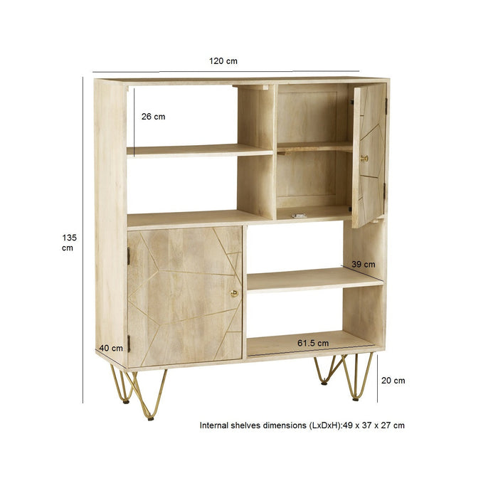 Light Gold Display Cabinet
