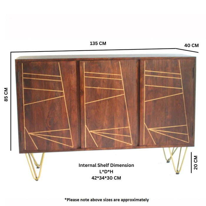 Dark Gold Large Sideboard