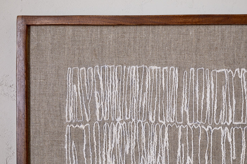 Birala Hand Stitched Wall Art Natural