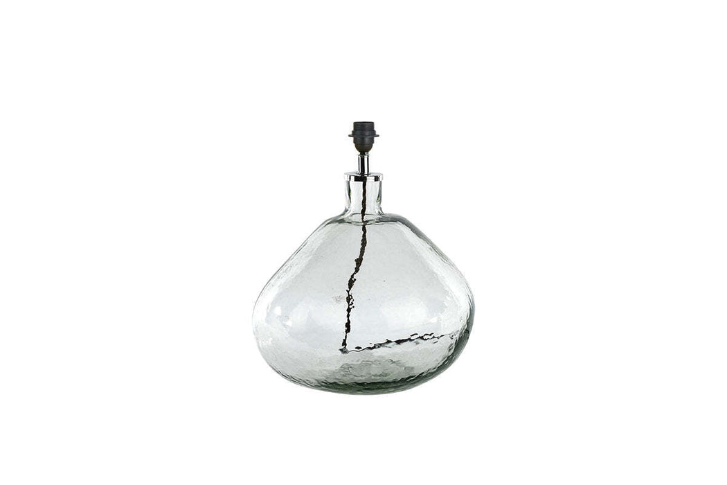Baba Recycled Glass Lamp Clear Glass Large Wide