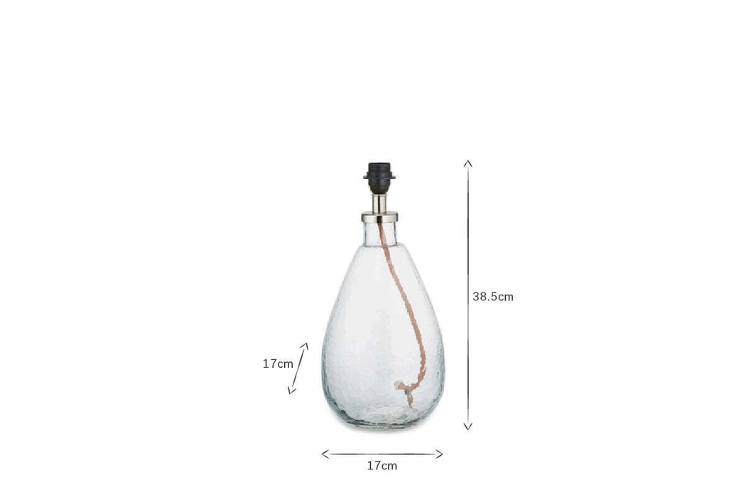 Baba Recycled Glass Lamp Clear Glass Small Tall