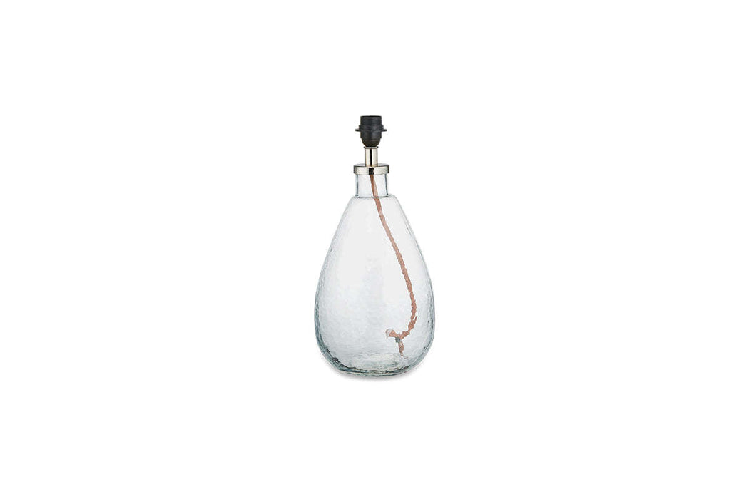 Baba Recycled Glass Lamp Clear Glass Small Tall
