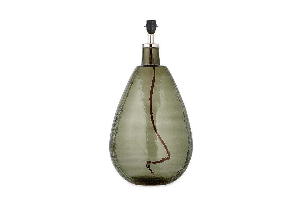Baba Recycled Glass Lamp Green Smoke Large Tall