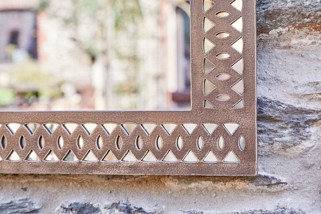Bahula Decorative Outdoor Mirror Rust