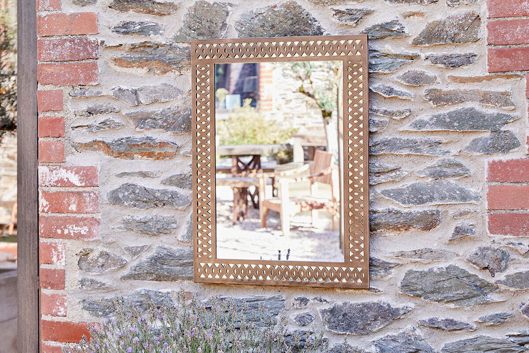 Bahula Decorative Outdoor Mirror Rust