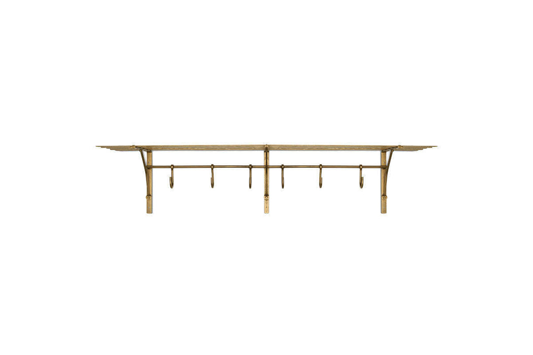Basti Iron Storage Shelf Antique Brass