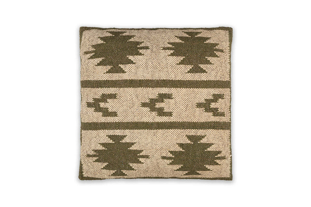 Bhumi Wool And Jute Cushion Cover Moss Green