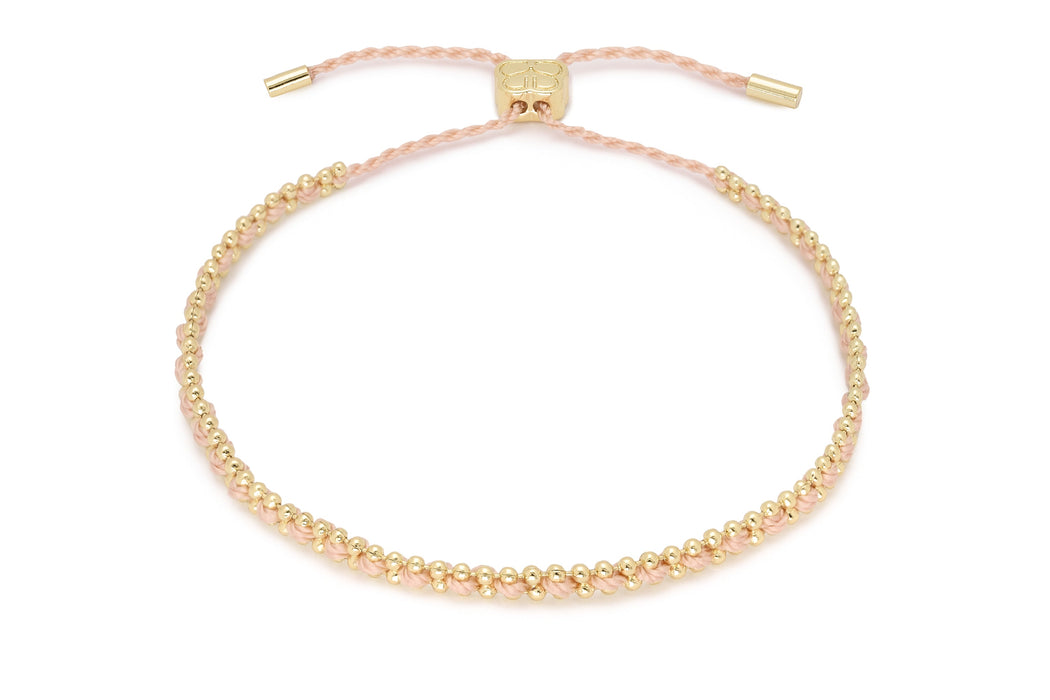 Braid Salmon Gold Bracelet SS