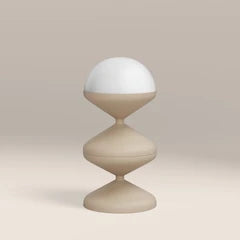 Brandon Table Lamp | Opal & Taupe