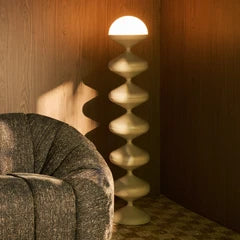 Brandon Floor Lamp | Opal & Taupe
