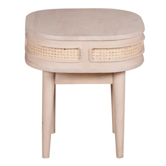 Valencia Cane & Mango Wood Bedside Table