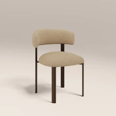 Frey Dining Chair | Speckled Latte Boucle & Burnished Bronze