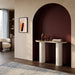 Ezra Console Table | Cappuccino Brown Marble & High Gloss Latte