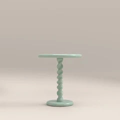 Jairo Round Side Table | High Gloss Mint Green