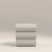 Kain 3 Drawer Bedside Table | High Gloss Latte