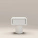 Avery 1 Drawer Rectangle Bedside Table | High Gloss Milky White