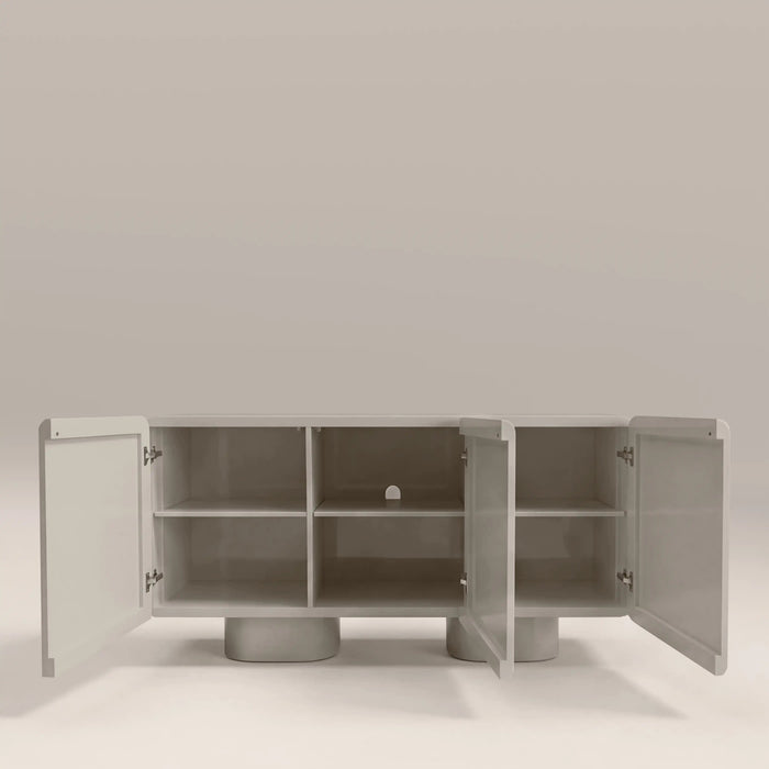 Mina 3 Door Sideboard High Gloss Latte