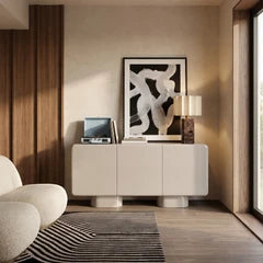 Mina 3 Door Sideboard | High Gloss Latte