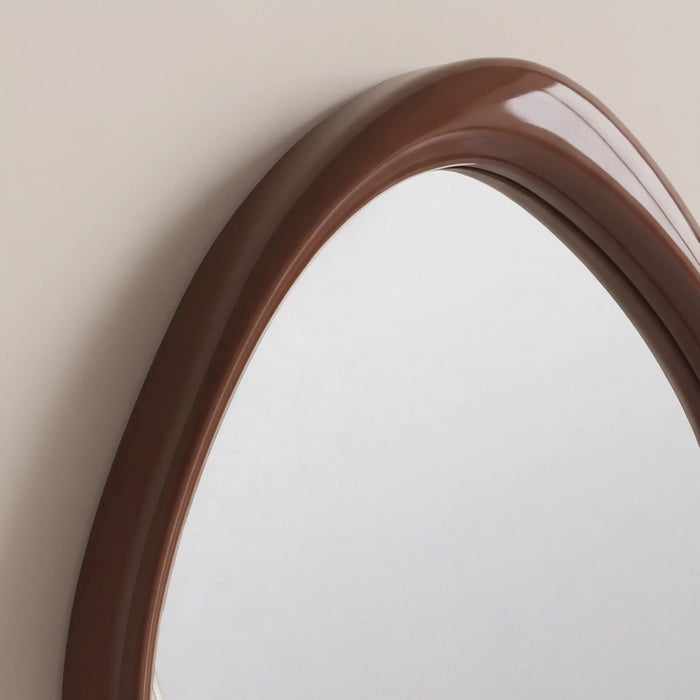 Jasper Asymmetrical Wall Mirror 120x86 cm High Gloss Burgundy