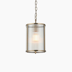 Ridgeton Pendant Light | Ribbed Glass & Brass