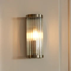 Ridgeton Wall Light | Ribbed Glass & Brass