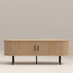 Mika 2 Door Large Wooden TV Stand | Oak
