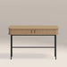 Mika 2 Drawer Wooden Desk | Oak & Black