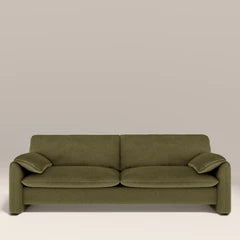 Haven 3 Seater Sofa | Moss Green Sustainable Mohair Velvet