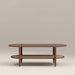 Soller Oval Wooden Storage Coffee Table | Walnut