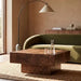 Dalton Square Wooden Coffee Table | Walnut Burl Wood