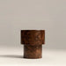 Dalton Round Wooden Side Table | Walnut Burl Wood
