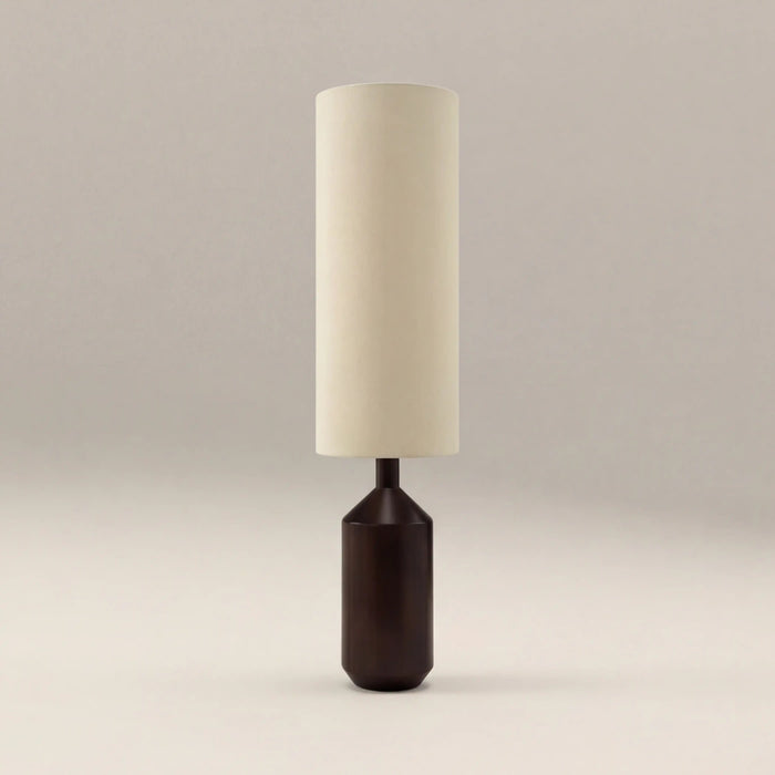 Wynter Floor Lamp Natural Linen & Walnut
